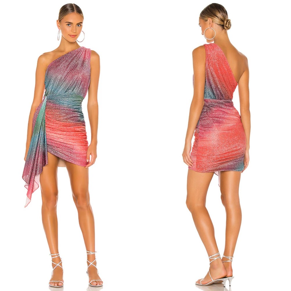 PatBO Multicolor One-Shoulder Mini Dress
